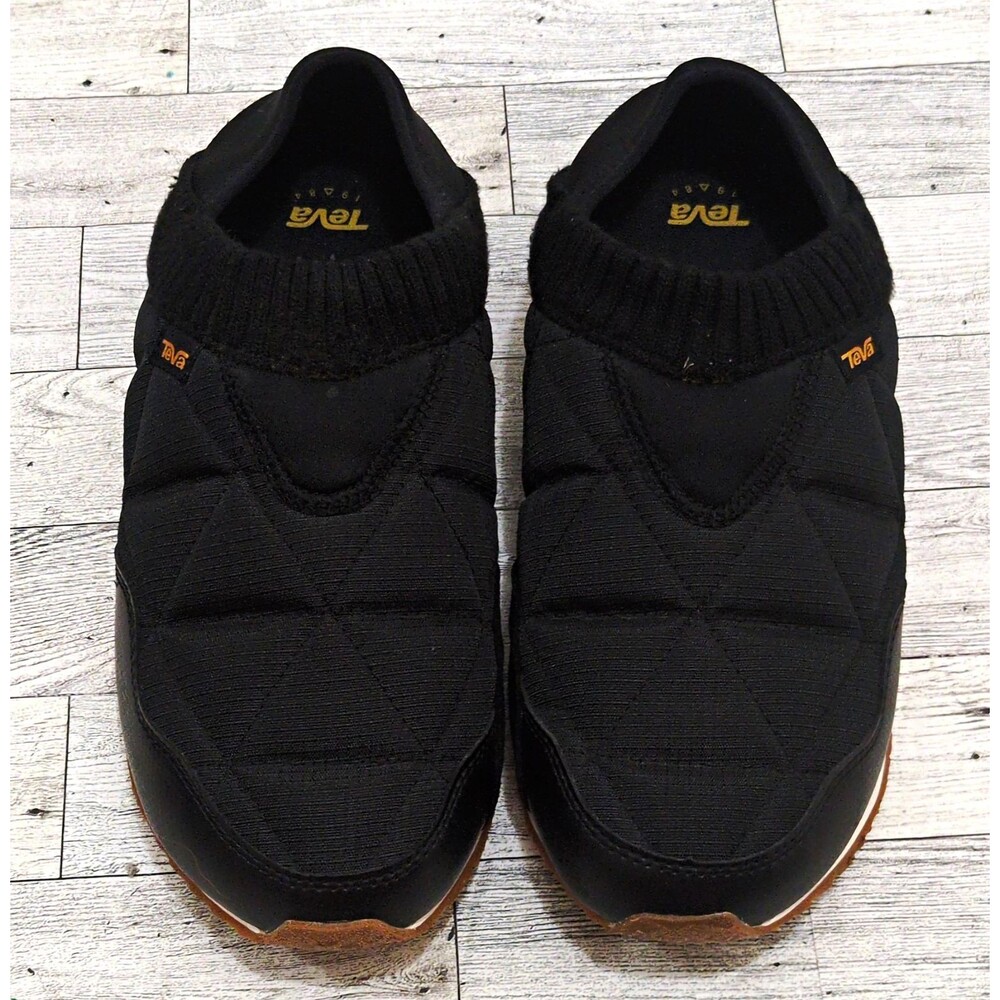 Teva ReEmber Women's Size 10 Black Quilted  Slip-On Casual Shoes Or Men's 8.5